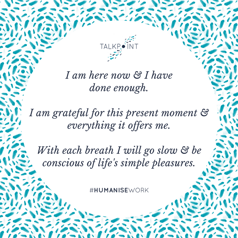 TalkpointTweet's tweet photo. Tools down - you have done enough #tgif #breathe #mindfulness #humanisework https://t.co/LBJks0ddYI