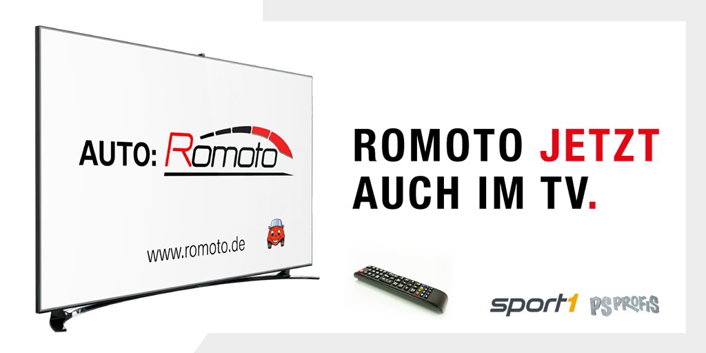Romoto_de's tweet photo. ***Romoto TV-Spot***
Auf Sport1 wird der Clip heute Abend zum ersten Mal in der Werbepause des Formats "Die PS Profis" ausgestrahlt und fortan zu sehen sein. https://t.co/POHMdKWsMF