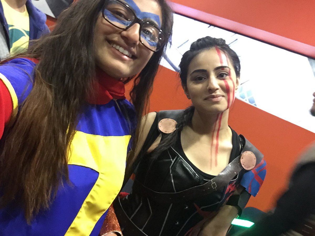 nammoonchildd's tweet photo. #selfieforbrie #validbisexual there’s a thing i like to do and that’s hide my face for some reason. i haven’t been feeling the best recently but seeing the captain marvel trailer made me so happy that i forgot what it was like. so thanks @brielarson you’re MARVELOUS❤️💛💙 https://t.co/4OA0umooCE