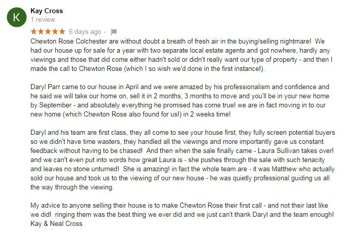 ChewtonRoseColc's tweet image. Another great review for the team at Colchester Chewton Rose...