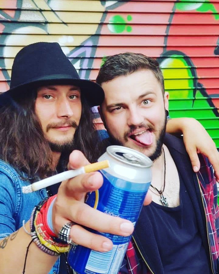 The weekend is here!! ☠Dale 'Diablo' Boden☠ and 🏍Joel 'Jailbreak' Roper🏍 are ready to tear it up...are you? 🤘🔥👊🥃#fridayfeeling #rock #fuckit