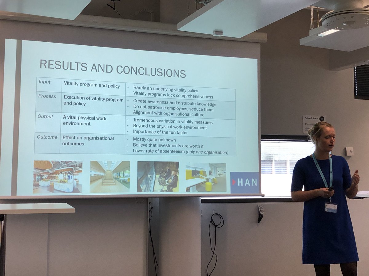 Don’t underestimate the “Fun Factor”: waffles on ceiling in Google restaurant contribute to employee vitality, says Eliza Reinders of HAN  #TWR_2018 <a href="/DDockdesign/">D/DOCK</a>
