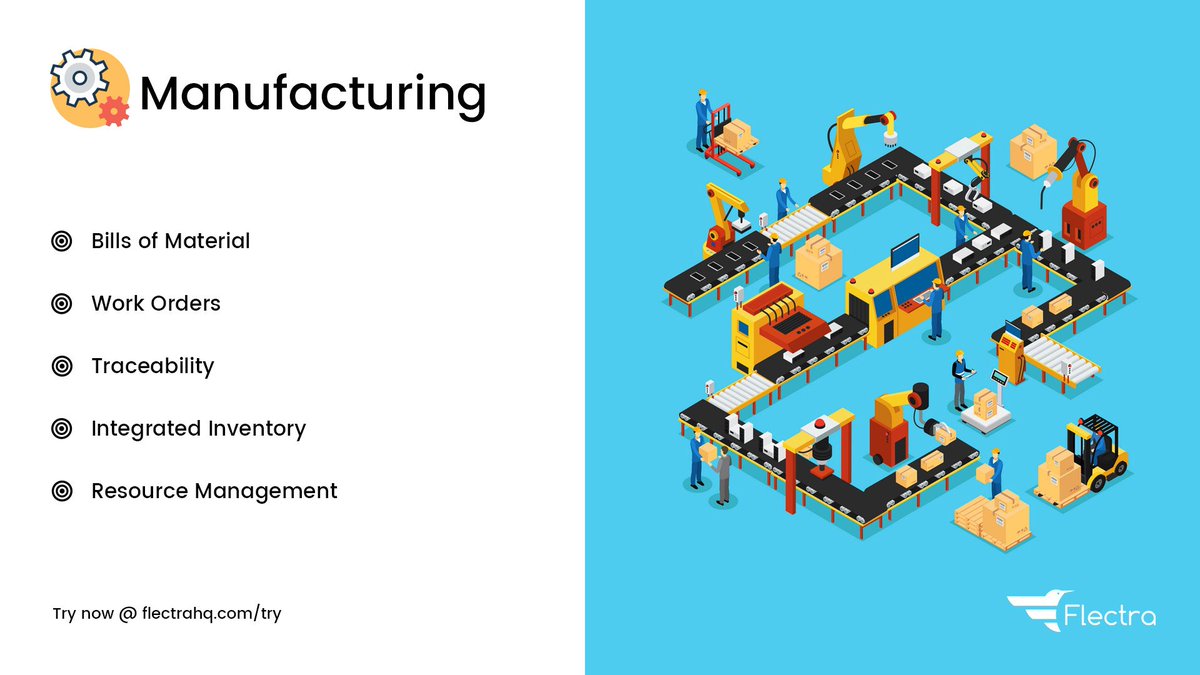 flectrahq's tweet photo. #erp #flectra #opensource #manufacturing #workorders #billsofmaterials

Try now at : https://t.co/NKF8IMn8LO https://t.co/GkCfi1bRgL