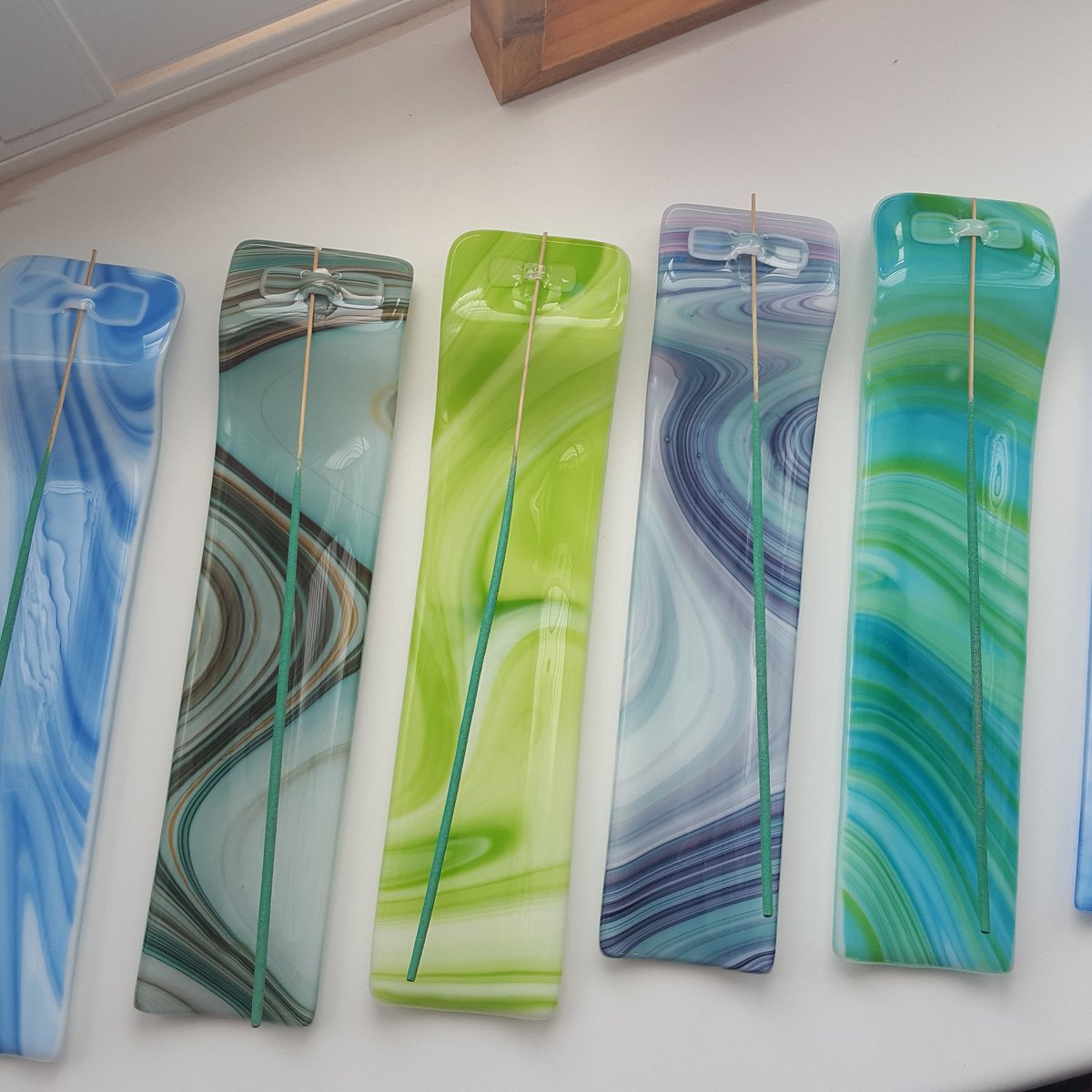 Heartlandsglass's tweet photo. My range of incense stick holders now come for £15 each plus free UK delivery #incensestickholder #incenseburner #jossstickholder #fusedglass #heartlandsglass #numondaycom https://t.co/6U5cfSEoYF