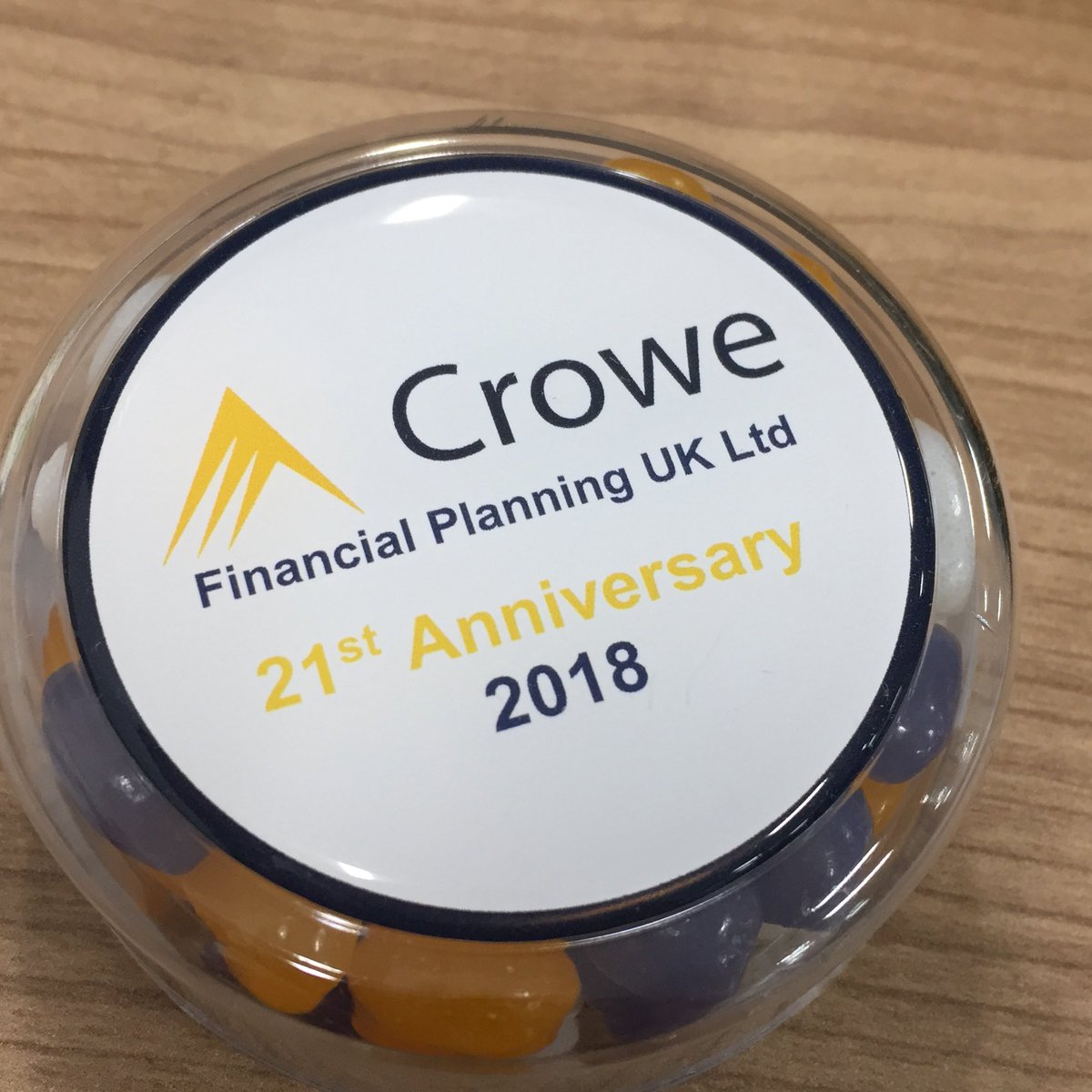 EmmaHaggartyCTA's tweet photo. Celebrating 21 years of @CroweUK financial planning with jelly beans for breakfast #FridayFeeling https://t.co/3X2XJ41zKr