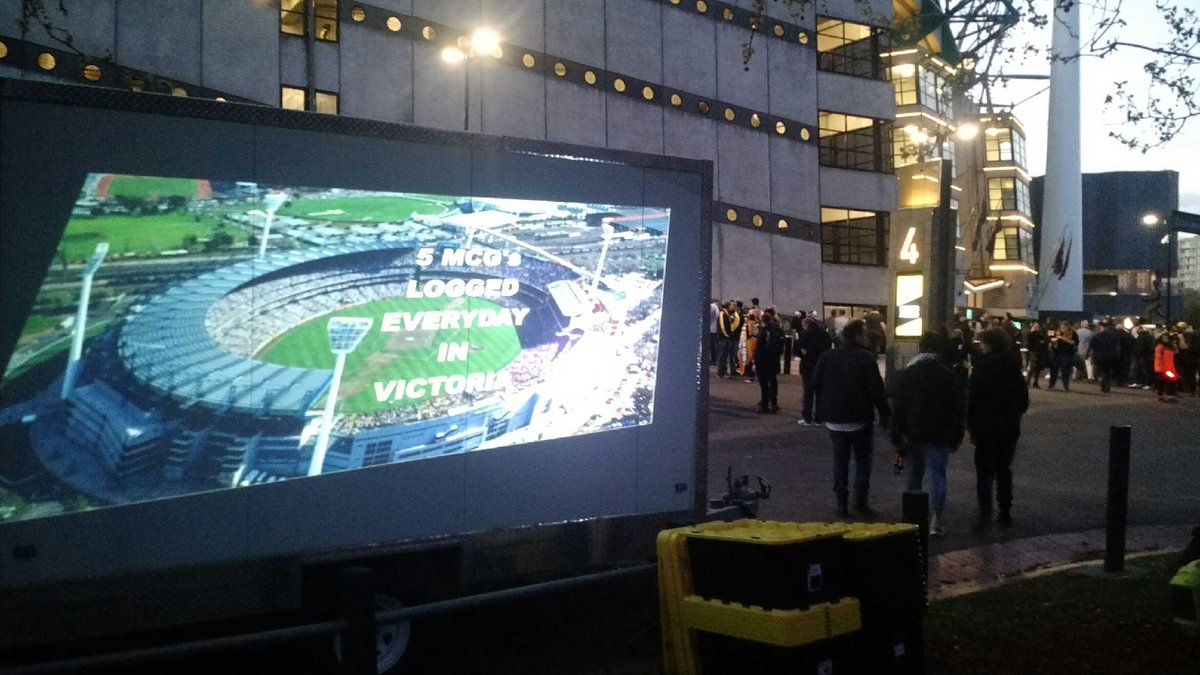 ForestCVic's tweet photo. We are outside the MCG talking with all the revelers! They are not happy with @timpallas and @VictorianLabor and the loggimg at a loss of our native bushland! Come on Dan #saveourforestsdan #AFLTigersPies #AFLFinals https://t.co/rILwt8tfj5