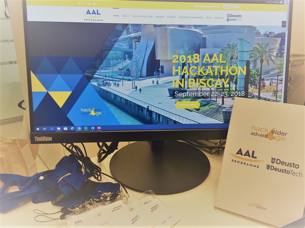 Hack4Age2018's tweet photo. We are getting ready! @Hack4Age2018 Thank you https://t.co/uTXvNpbscf for your notebooks and merchandising! #Promoption #Hack4ElderadvantAGE @GettingReady #hackathon @AALProgramme @BizkaiaSocial Starting the 2018 Bizkaia Silver Week https://t.co/zWQYVc2YPz