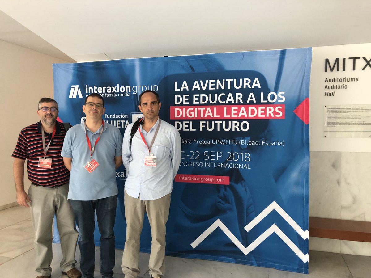 xaloc_edu's tweet photo. Profesores de @XalocLH en Bilbao, en un congreso de educación digital. @interaxiongroup @gaztelueta @caixabank @geCOAS #digitalleaders https://t.co/fGOvSovu1f
