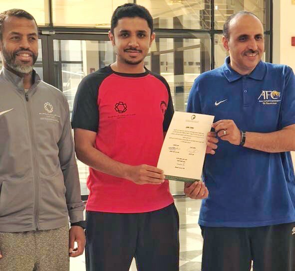 A_alastaa's tweet photo. اللهم لك الحمد والشكر 
أنهيت اليوم دورة التدريب للرخصة الآسيوية C والمقامة في الرياض
كل الشكر للمحاضرين أ.علي البارقي و أ. خالد الفرحان و أ.عبدالله الغامدي https://t.co/FhjXi6ntHY
