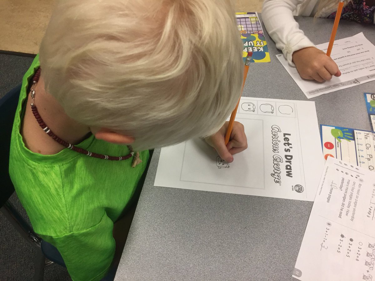 jury_mrs's tweet photo. We drew Curious George this morning as part of our Positivity Project. I hope he will always remind the children to stay curious. #PosProject #BESFirefly https://t.co/S8ekpQy0Dy