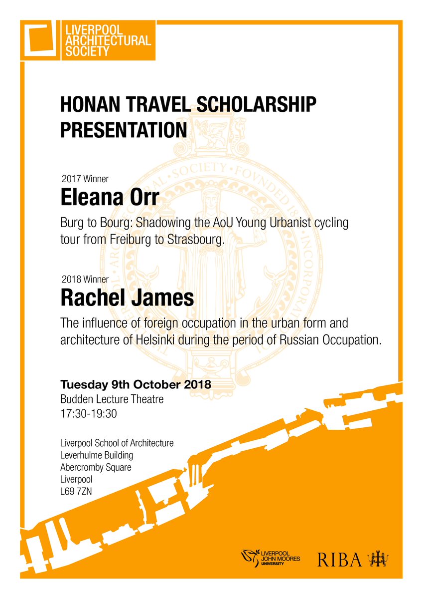 LiverpoolArcSoc's tweet photo. Join us on 9th October at @LivUniArch for an evening of talks by recent winners of our #HonanPrize #Travel #Scholarship https://t.co/5mz4lq1amU