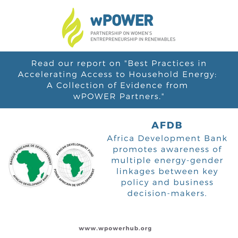 Thank you <a href="/AfDB_Group/">African Development Bank Group</a> for featuring in our report on “Best Practices in Accelerating Access to Household Energy.” Your wonderful case study is on page 18! Download the report here: buff.ly/2D8q5cY #wPOWERBestPractices
