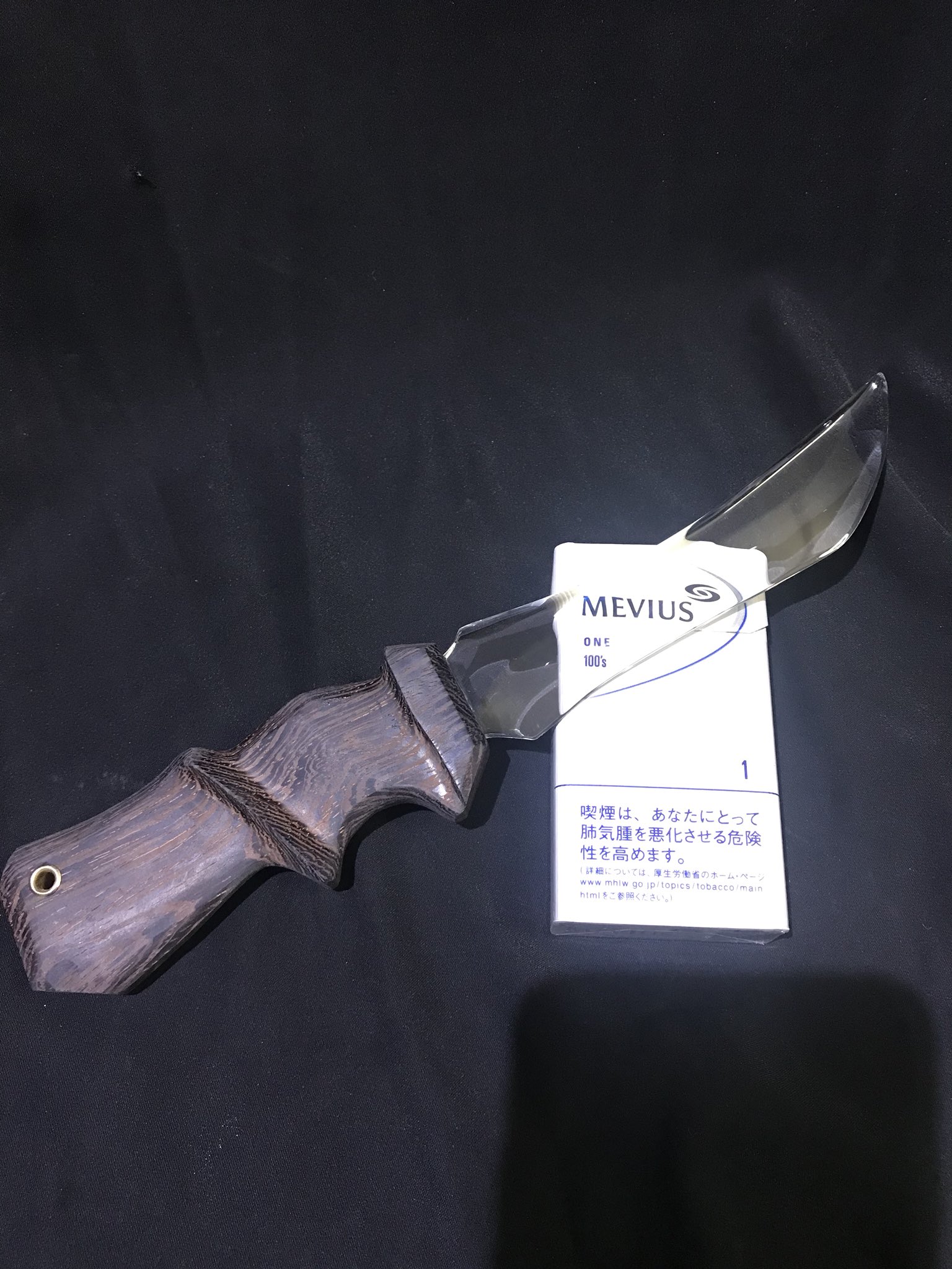 鉱石ナイフ 人工水晶 A minnade-ganbaro.jp
