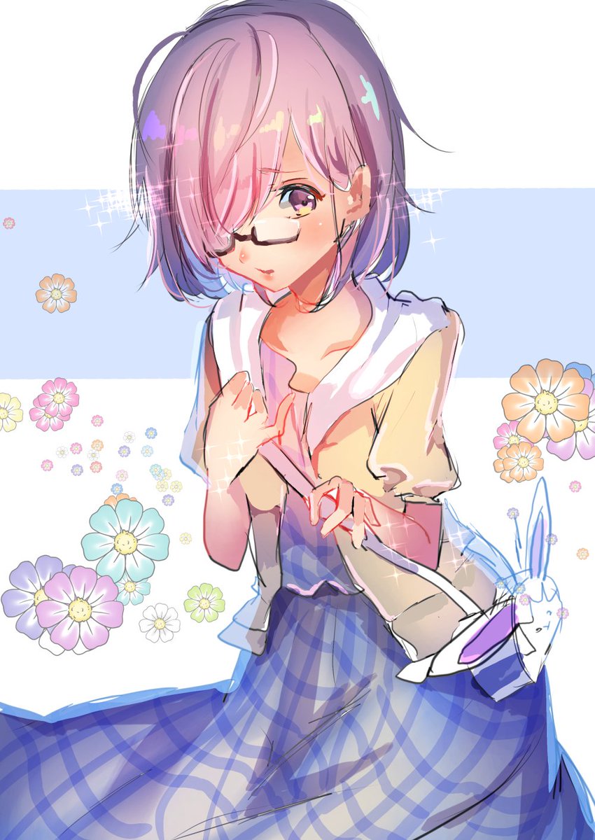 マシュ・キリエライト(Fate) 「#Fateシリーズ版深夜のお絵描き一本勝負 休日❀ 」|水ラピのイラスト