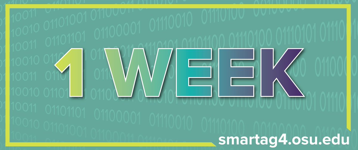 SmartAg4's tweet image. 🚨🚨This is your one week warning🚨🚨
SmartAg4.0 2018 is only 1 week away! It&apos;s not too late to register! Join as a free agent or bring your friends and form a team. smartag4.osu.edu
