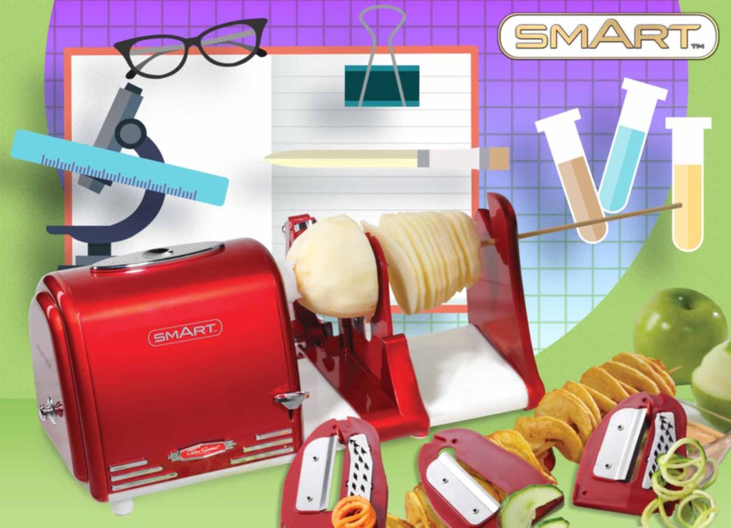 SMARTWorldwide1's tweet photo. Make sure youโve got everything you need for #lectures and life. The SMART #Retro #Electric Spiral/Twister/Peeler.
#uni #alumni #studies #essential #spiraliser #peeler #cutter #slicer #fruits #veg #apples #zucchini #tasty #quick #share #clever #summer #party #enjoy #love #snack https://t.co/YOUeCI41kX