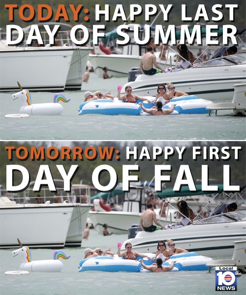 LAST DAY OF SUMMER 🌴🌴🌴 - Does it even matter in South Florida? 😂🤣😆 https://t.co/fKLpbP23W2