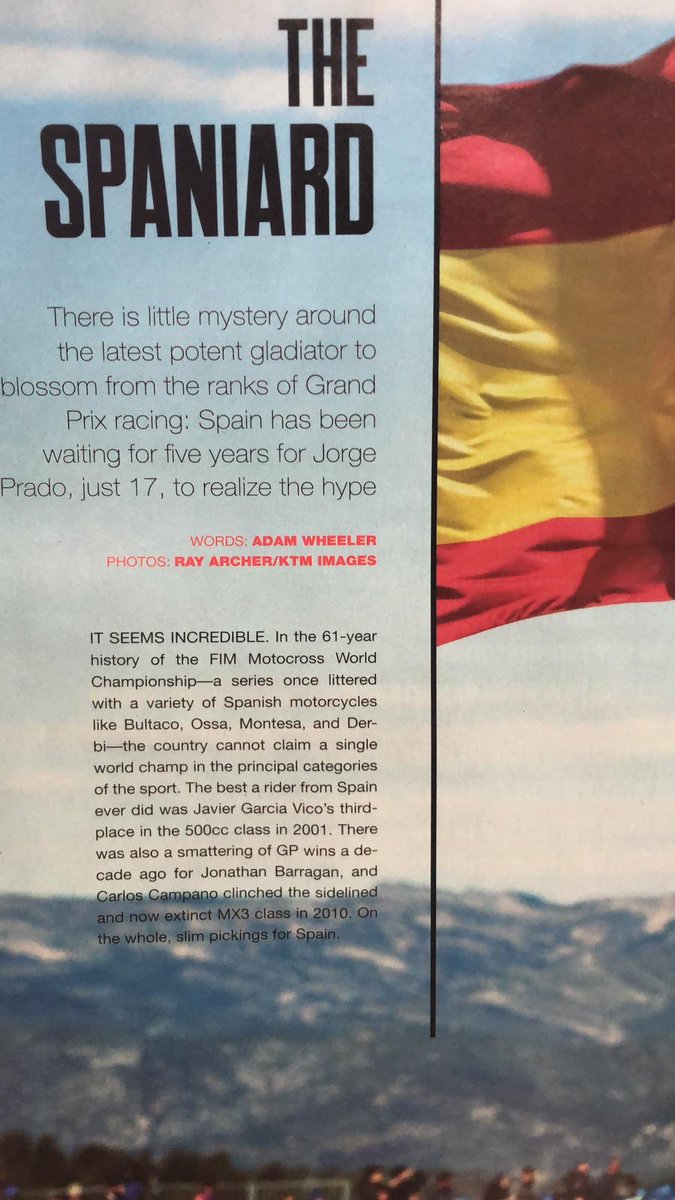 JaviVico71's tweet photo. Thank you to #adamwheeler @racerxonline for appreciate our hard work and dedication. 🎯😍✊️🔝 #motocross @marcmarquez93 @mike_dwr https://t.co/qJXoy2y4C9