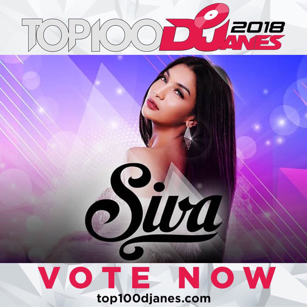 Top100Djanes's tweet photo. SHOW YOUR SUPPORT & VOTE NOW for #DJSiva at https://t.co/aDb55o2IDc by #djanemag!
Follow #sivaaprilia not to miss updates and new music! https://t.co/y9b8aHeKlQ