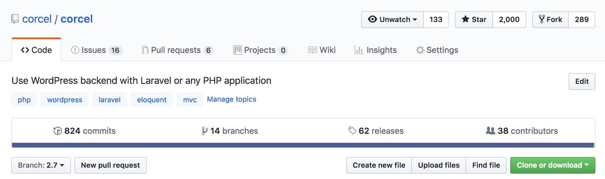 junior_grossi's tweet image. ⭐️ 2.000 stars on @github and more than 150k downloads! thank you to all @corcelphp contributors and the PHP community in general! you made this possible! 🚀 thank you for your support! #php #wordpress #laravel @laravelphp