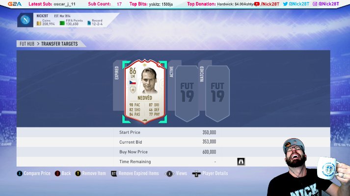 Nick28T's tweet photo. WE ARE LIVE FOR A #FIFA19 AND ZEN SESSION! #IMFINE 

Lets smash packs all day and smash games all day. Time to figure this batch out:

https://t.co/qedHQbmPbm https://t.co/E5pIx2QoaX
