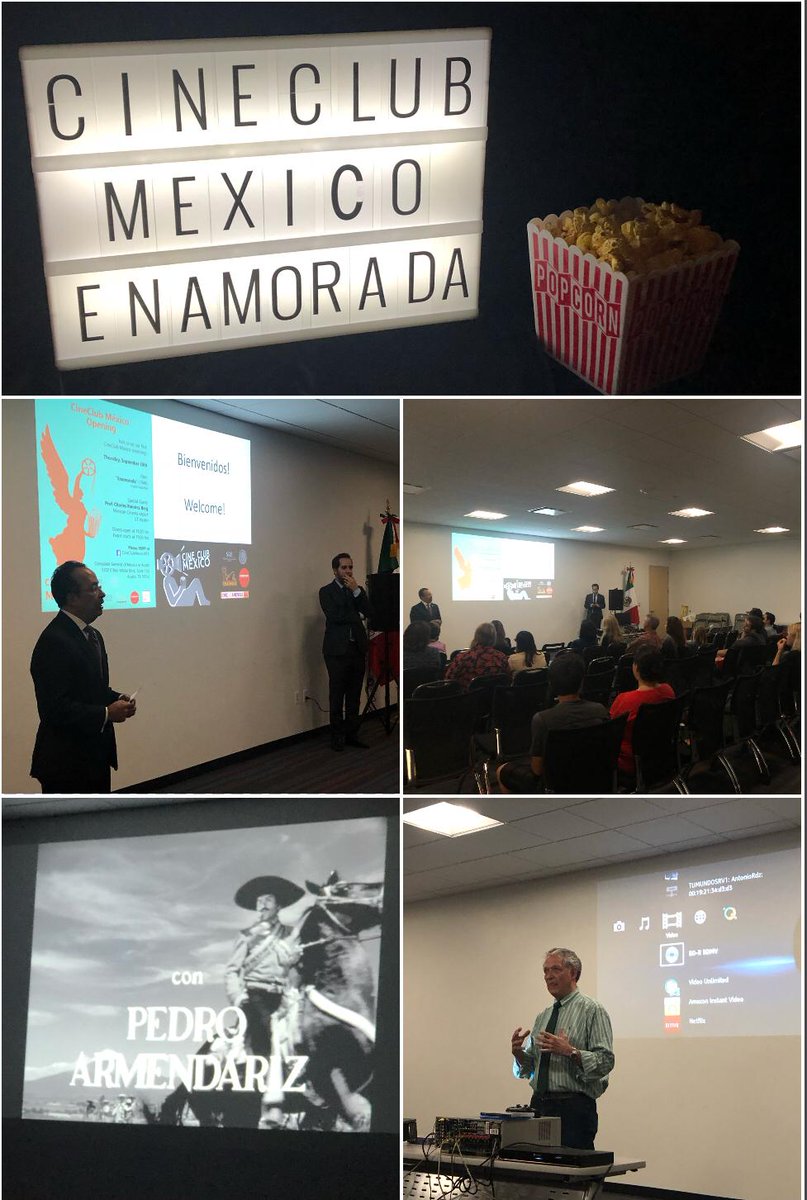 Muchas gracias a todas las personas que nos acompañaron anoche en #CineClubMéxico. La próxima película a proyectar en <a href="/ConsulMexAtn/">Consulmex Austin</a> será “Rojo Amanecer”, programada para el próximo 20/OCT (siempre, 3er jueves de cada mes). No faltes, entrada libre. pic.x.com/DBuqUpxFET