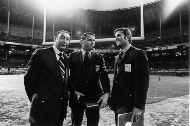 Happy anniversary, Monday Night Football. On this date in 1970, the legendary ABC Sports trio of Howard Cosell, Keith Jackson and Don Meredith called the NFL's first game in prime time. #MNF
