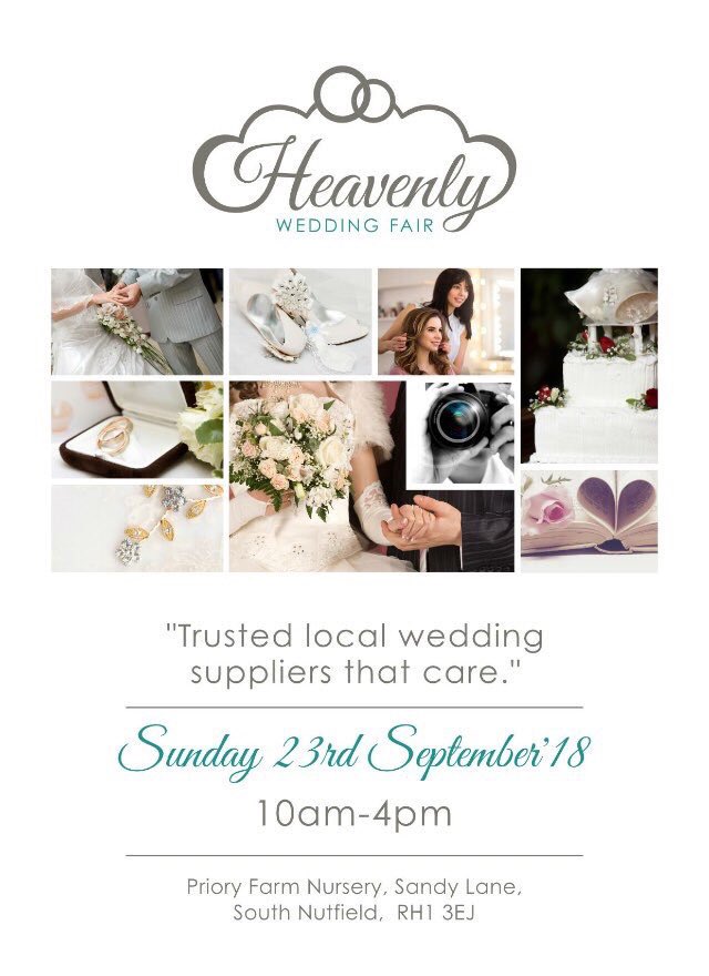 Please come and see us and lots of other fantastic local wedding suppliers at the Heavenly Wedding Fair at <a href="/priorynursery/">Priory Farm Nursery</a> this Sunday. We’ll have some beautiful wines open to taste.
