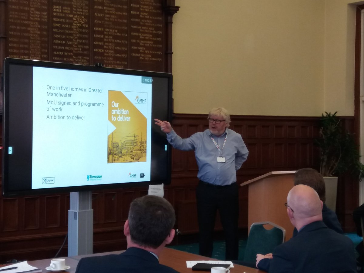 JigsawHG's tweet photo. Our Deputy Chief Executive, @TonyPowell_NC gives a housing association perspective on #HomesforTameside. Land, mixed tenure offer, and creating homes for all were key points. #ukhousing https://t.co/3BRxT331L0