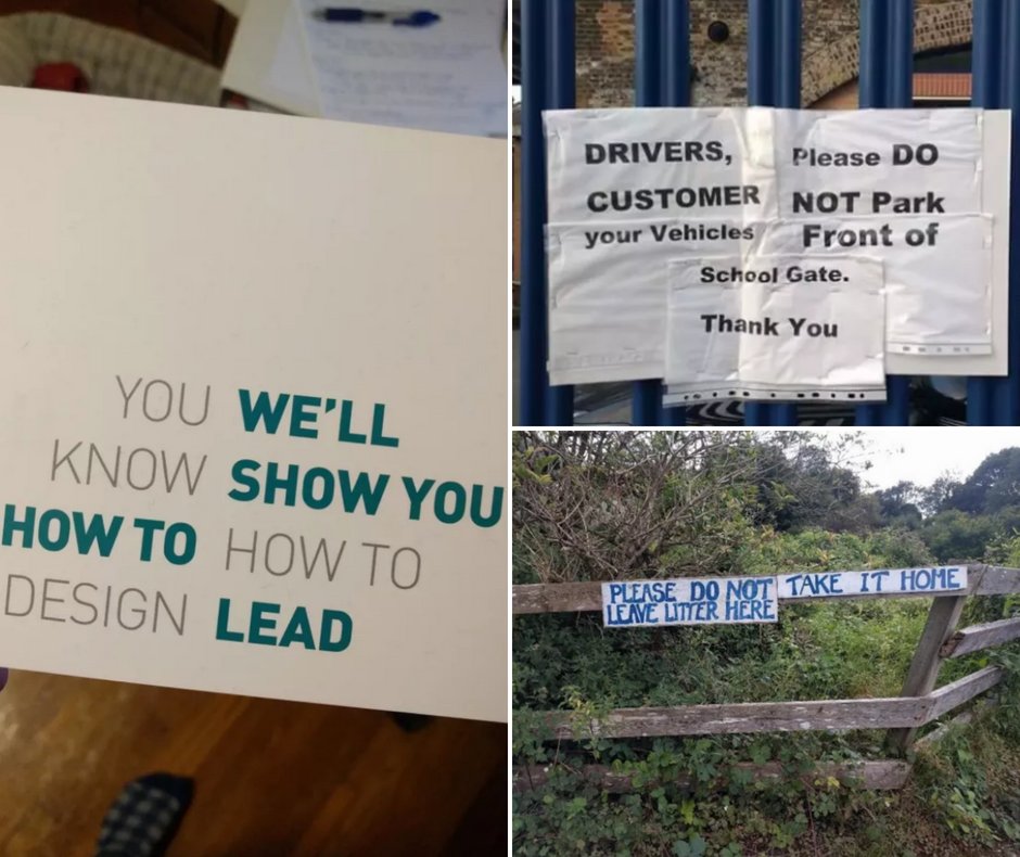 Cherwell Signs On Twitter Take These As An Example Of How Not To