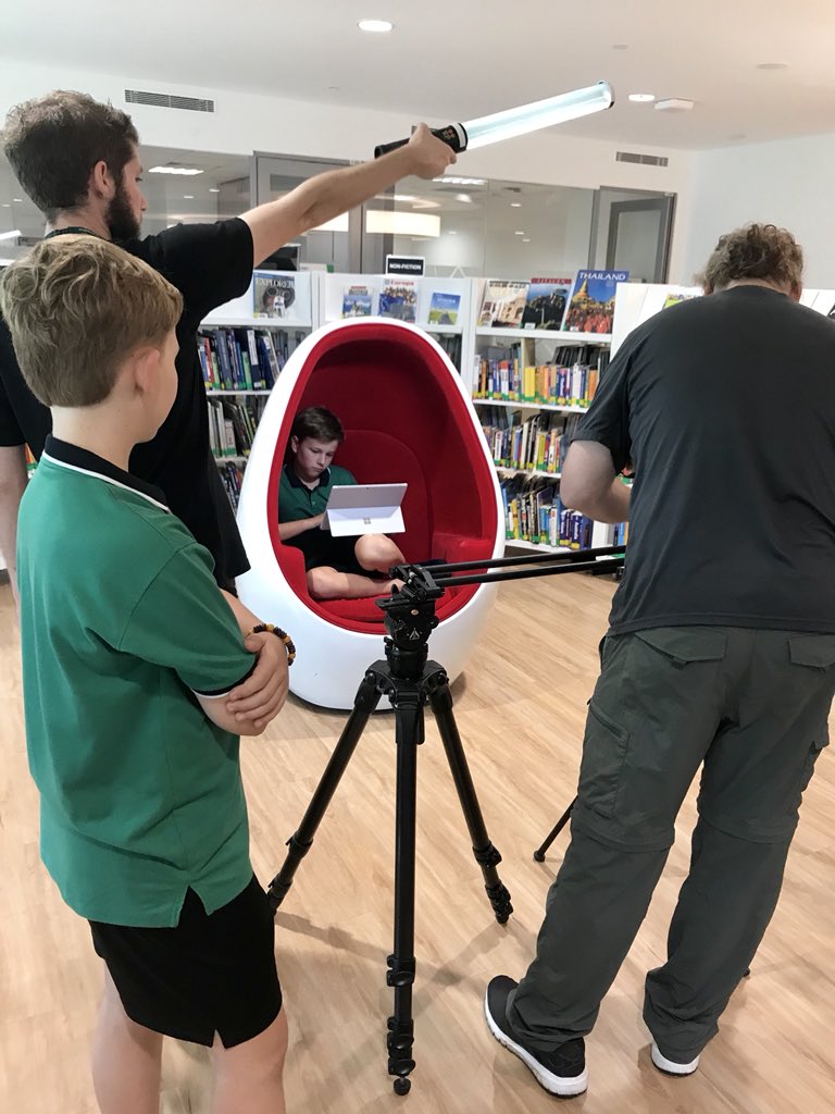 joCtweet's tweet photo. 🎥 filmcrew visiting the library today #gessedlib the students acted like real  superstars #gessreads #gesslearns https://t.co/ups2f3tbqn