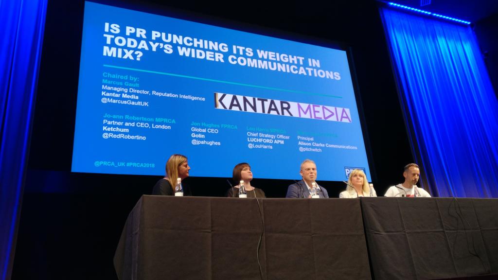 prweekuknews's tweet photo. @pitchwitch "PR are order takers...we never challenge briefs. Have we got the business skills to challenge?"
@LouHarris "How many people just fell into PR"
@RedRobertino "We need to use data and move from 'I think' to 'I know'" #PRCA2018 https://t.co/47Ee0gbuh5