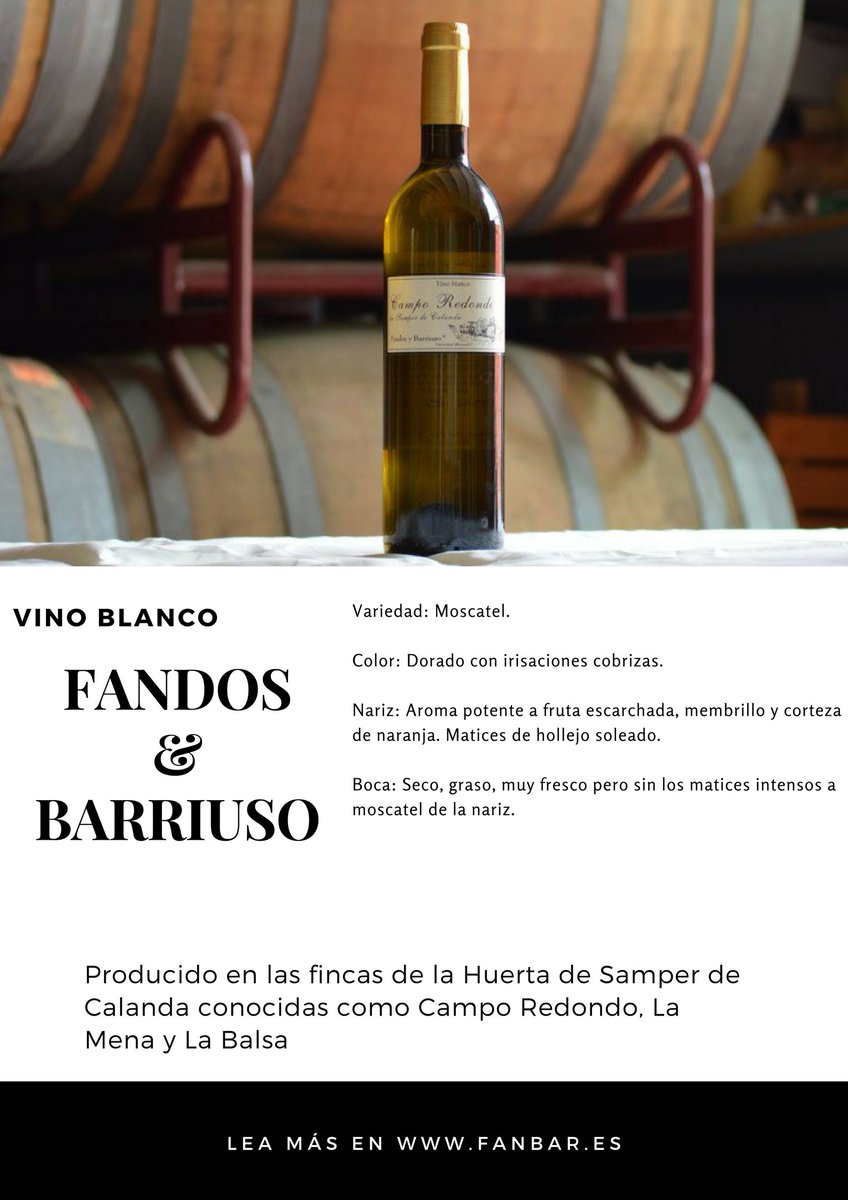 fanbar's tweet photo. Despide el verano por todo lo alto con Vino Blanco FANDOS &amp; BARRIUSO dale un cariñito a tu vida
Teléfono+34 978 82 27 78
Email: ventascomercial@fanbar.es 
#fanbar #gourmet #drinks #vino #vinotinto #vinos #vinoblanco #winelover #spanishwine #winetasting #FelizFinDeSemana https://t.co/GRd9NmmJH8
