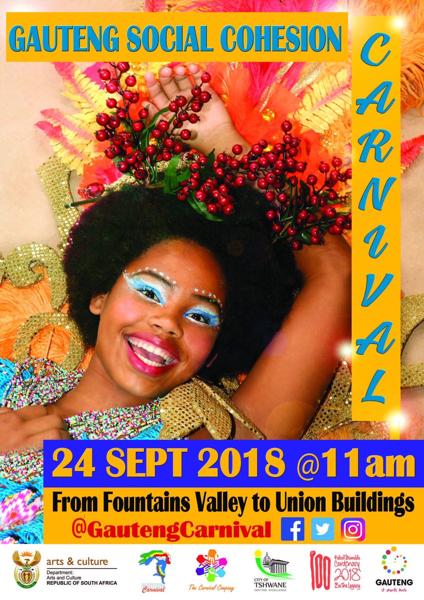 SifisoNgwenya_1's tweet photo. In a few days @GautengProvince will celebrate #HeritageDay through the showcasing of our rich cultural diversity. Ereng #Carnival mo ngwaneng #GSCC2018
@GautengSACR @ArtsCultureSA
@SollyMsimanga @CityTshwane @FaithMazibukoSA @David_Makhura https://t.co/TduqnfPyrC
