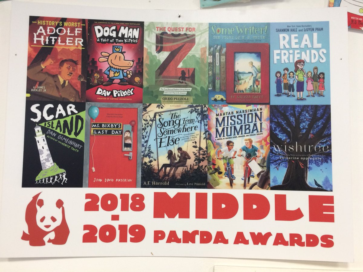 LibraryKirkL's tweet photo. Panda book time! Looking forward to excited students on Monday! #istafricalearns #istreads #pandabooks #pandaawards https://t.co/SwPvfC1xhI