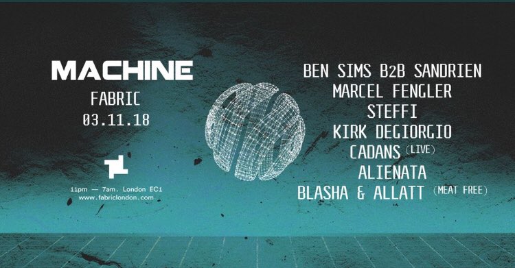 Incoming! Can‘t wait! ⛓⚙️🖤. <a href="/fabriclondon/">fabric</a> <a href="/djbensims/">Ben Sims</a> <a href="/machinetechno/">Machine</a>