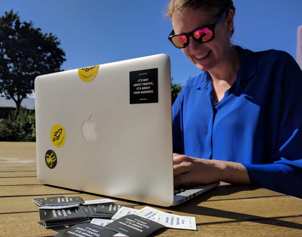 hackastory's tweet photo. Make it stick: it's not about traffic, it's about your audience. #futureofjournalism Want a sticker for your boss' forehead? or the overworked coffee machine? Send us a tweet and we'll make sure it comes your way! #audiencefirst #hackastory #stickerlove https://t.co/0k11wuNx8D