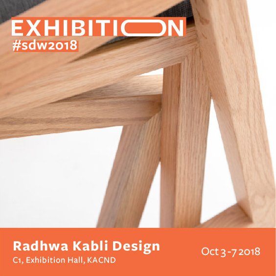 SaudiDesignWeek's tweet photo. Radhwa Kabli is an interior architect, with passion for furniture design. She has exhibited her work in Jeddah, Dubai and Milan.

#sustainabilityindesign #Riyadh #SaudiArabia #SaudiDesignWeek2018 #SaudiDesignWeek #SDW2018 #Design #Art #SaudiArabia #MiddleEast #Furniture https://t.co/bMZUdb9eUz