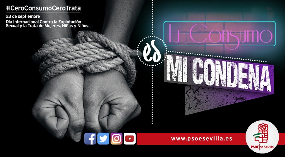Con motivo del Día Internacional de la Explotación Sexual y el Trata de Mujeres, Niñas y Niños, lanzamos la campaña 'Tu Consumo es mi Condena' para reivindicar nuestro carácter abolicionista desde la raíz: el consumo de la prostitución #CeroConsumoCeroTrata