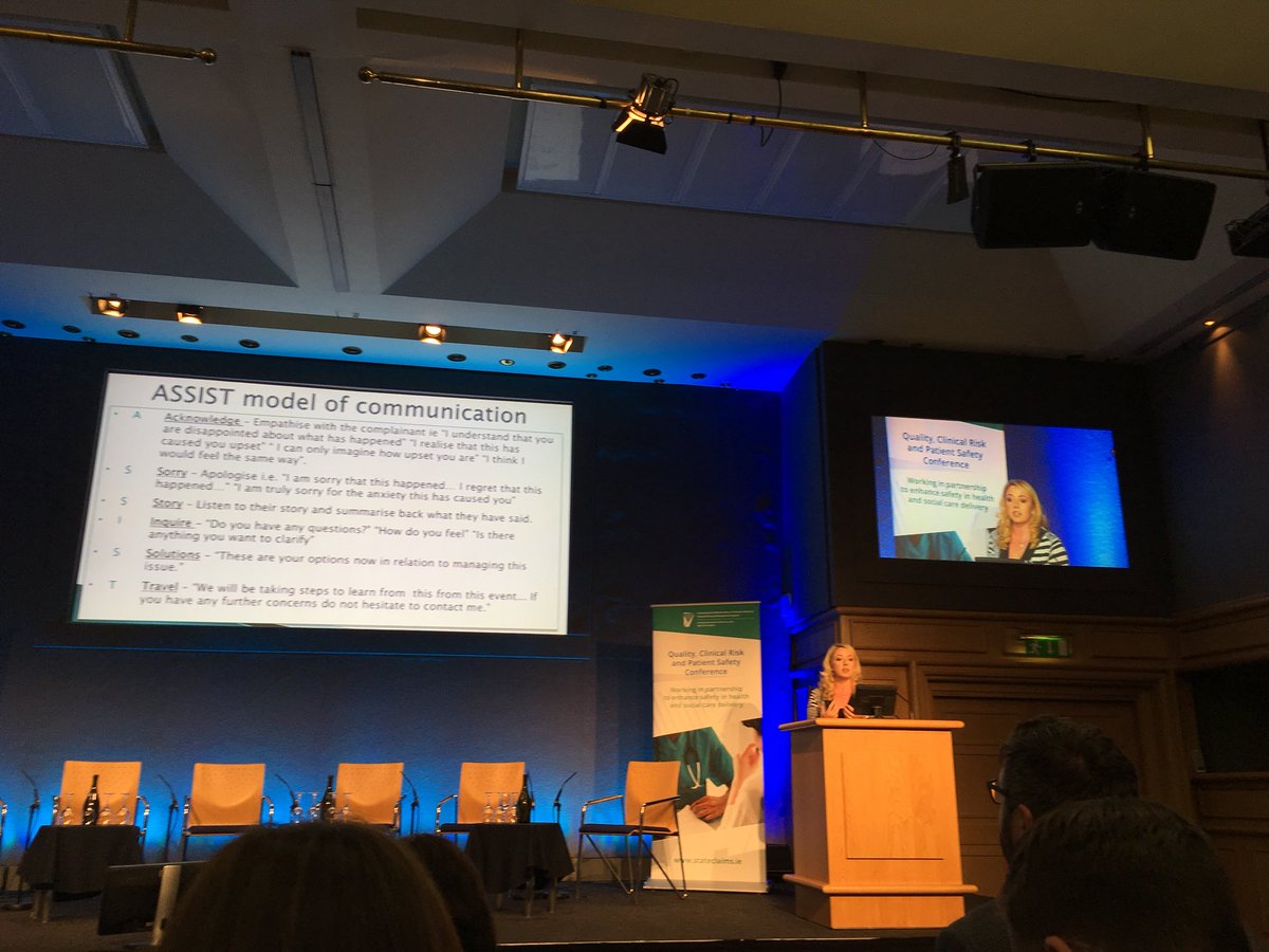 AinemCarroll's tweet photo. Laura Stynes sharing with us the ASSIST model in #opendisclosure @NTMA_IE Great work Connolly Hospital 👏👏 https://t.co/hHWcUgZ1ZW