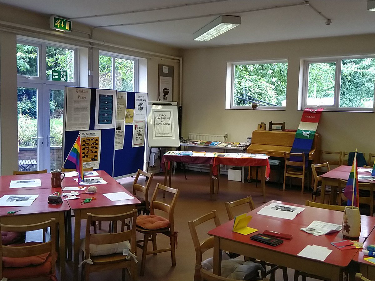 #InternationalPeaceDay we are all ready at #Eccles #Quakers to stand in solidarity with all those who work for #peace. Join us between 12.30 and 9pm for prayer, crafting, learning, food and fellowship.