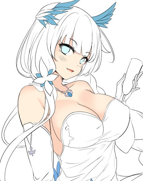 アズレン一周年記念イラストリアス途中。明日には完成させたいなー( ˘ω˘ ) 