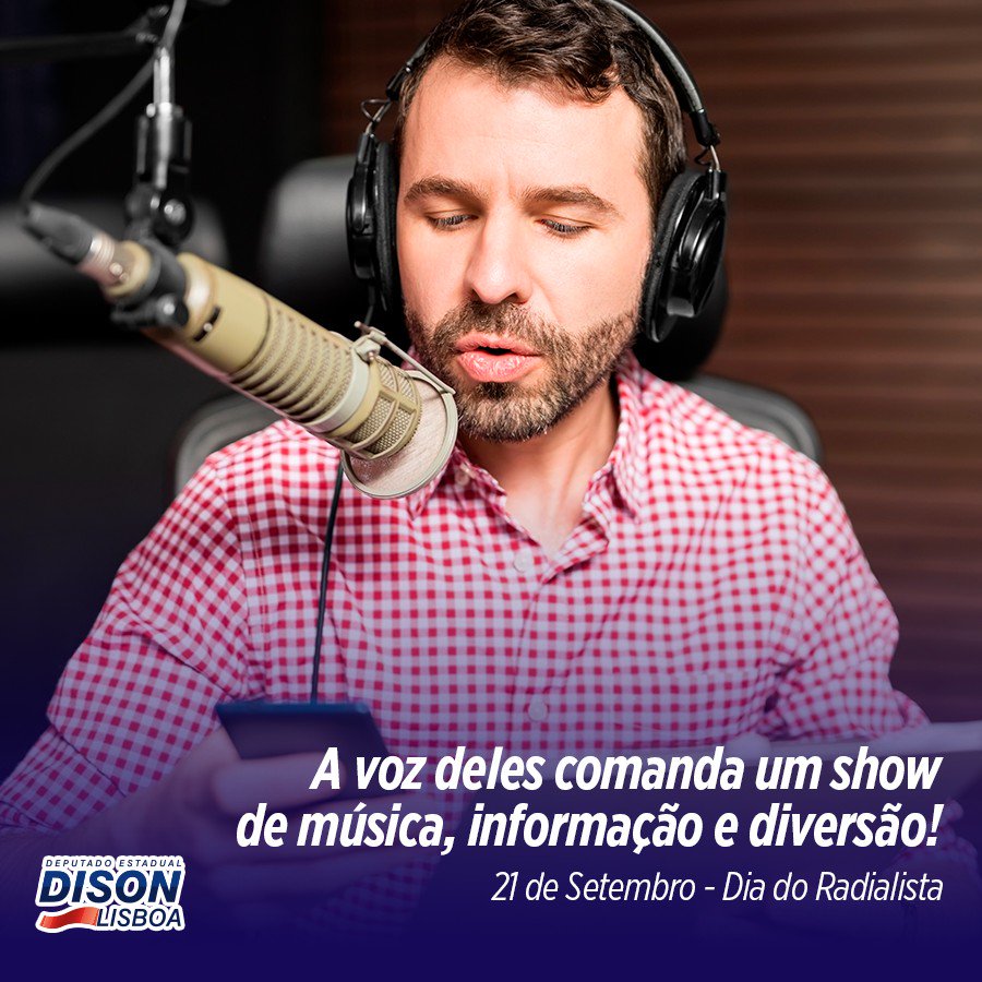 DisonLisboa's tweet photo. Parabéns a todos os radialistas, tão presentes no nosso dia a dia, nas nossas c... https://t.co/fGqd60pRgY https://t.co/e1wYpzffWK