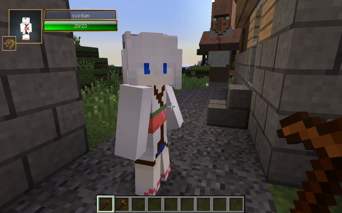 Sirius601's tweet image. CustomNPCでゆきりたん使ってみた。髪もちゃんと着けたよー。
＃Minecraft 
＃CustomNPC