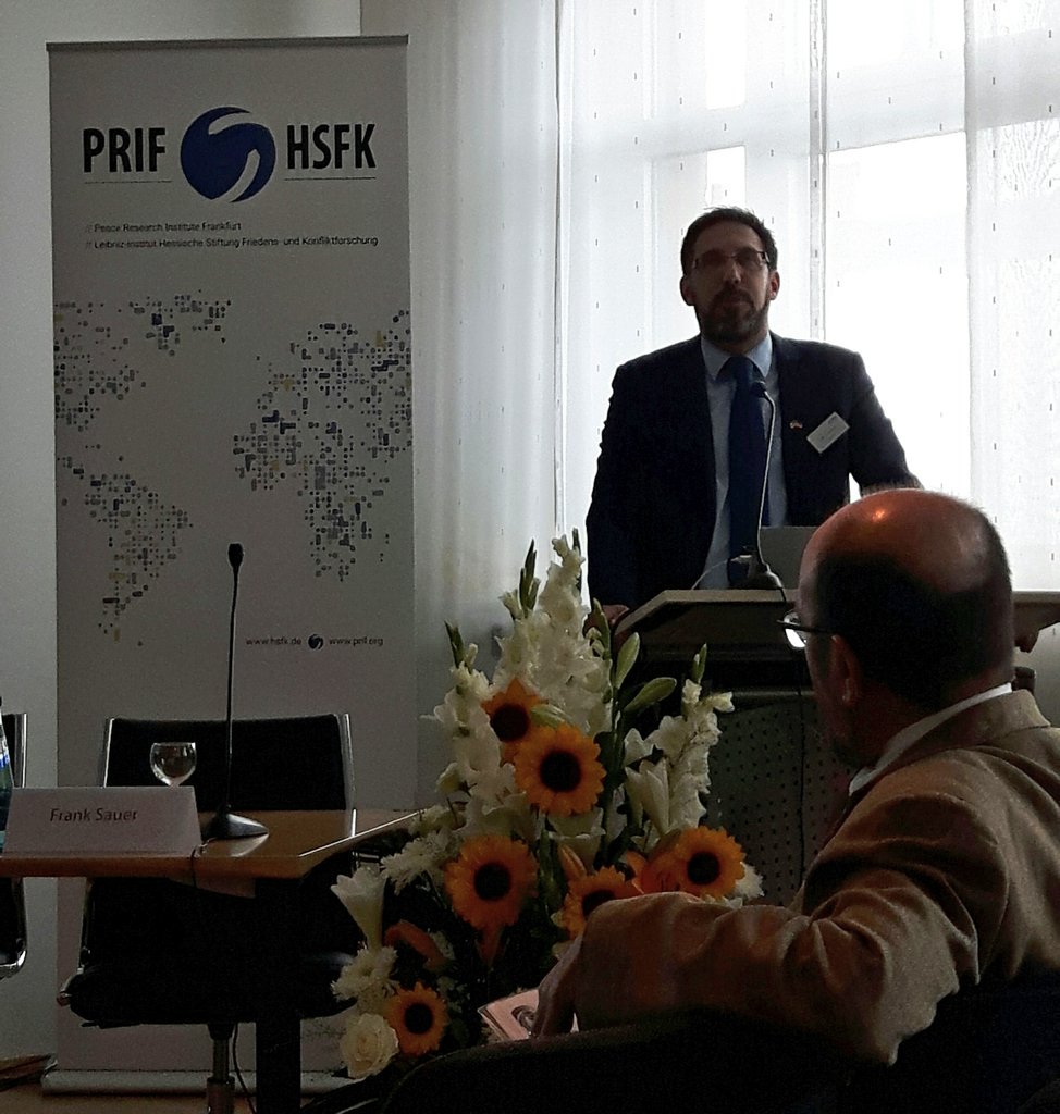 gphofmann's tweet image. We need a debate on new technologies across different fields of arms control in order to find common ground among experts and develop new solutions to technological challenges, emphasises @NiklasSchoernig at #PRIF18