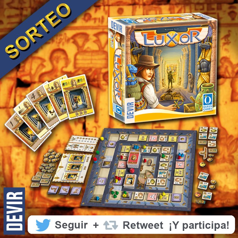 DevirIberia's tweet image. ¡ATENCIÓN SORTEO! Luxor está a punto de llegar a tiendas. Entre todos nuestros seguidores que hagan RT hasta el martes 25/09 sortearemos un ejemplar. ¡Mucha suerte, saqueadores de tumbas!