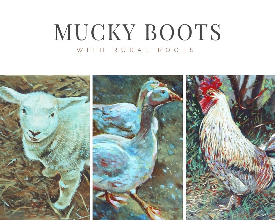 INTRODUCING 

Mucky Boots©️

This collection of 6 full colour prints created from our original watercolour and gouache artworks inspired by our rich rural countryside
#artprints #muckyboots #countryside #countrylife #rural #farm #farming #animals #gifts #homeinterior
