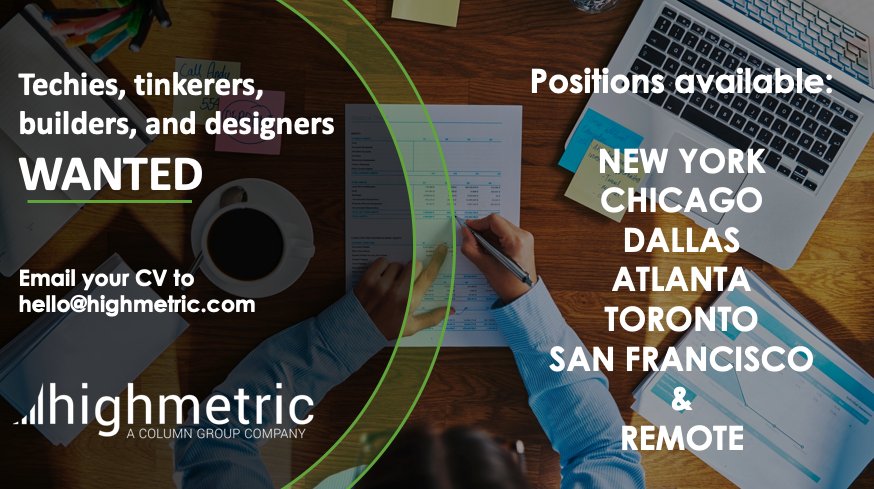 HighmetricNOW's tweet photo. Are you interested in exploring an employment opportunity with Highmetric? We are currently looking for Web Developers, Systems Engineers, and Solutions Consultants! https://t.co/V85FEhk8zJ