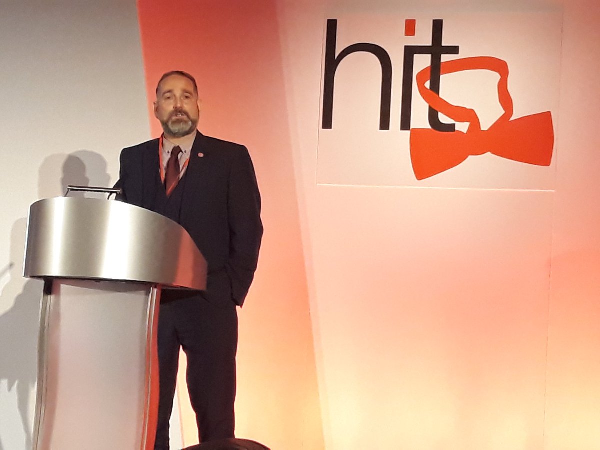 HITTraining's tweet photo. Principal Paul Mannering of our unique @HIT_ChefAcademy takes to the stand.
The Academy has gone from strength to strength and is continuing to grow! #HITMasterChef 2019 is in planning and we are due to launch the Production Chef Standard... 👨‍🍳👩‍🍳
#HITConference18 https://t.co/7LomssJcHx