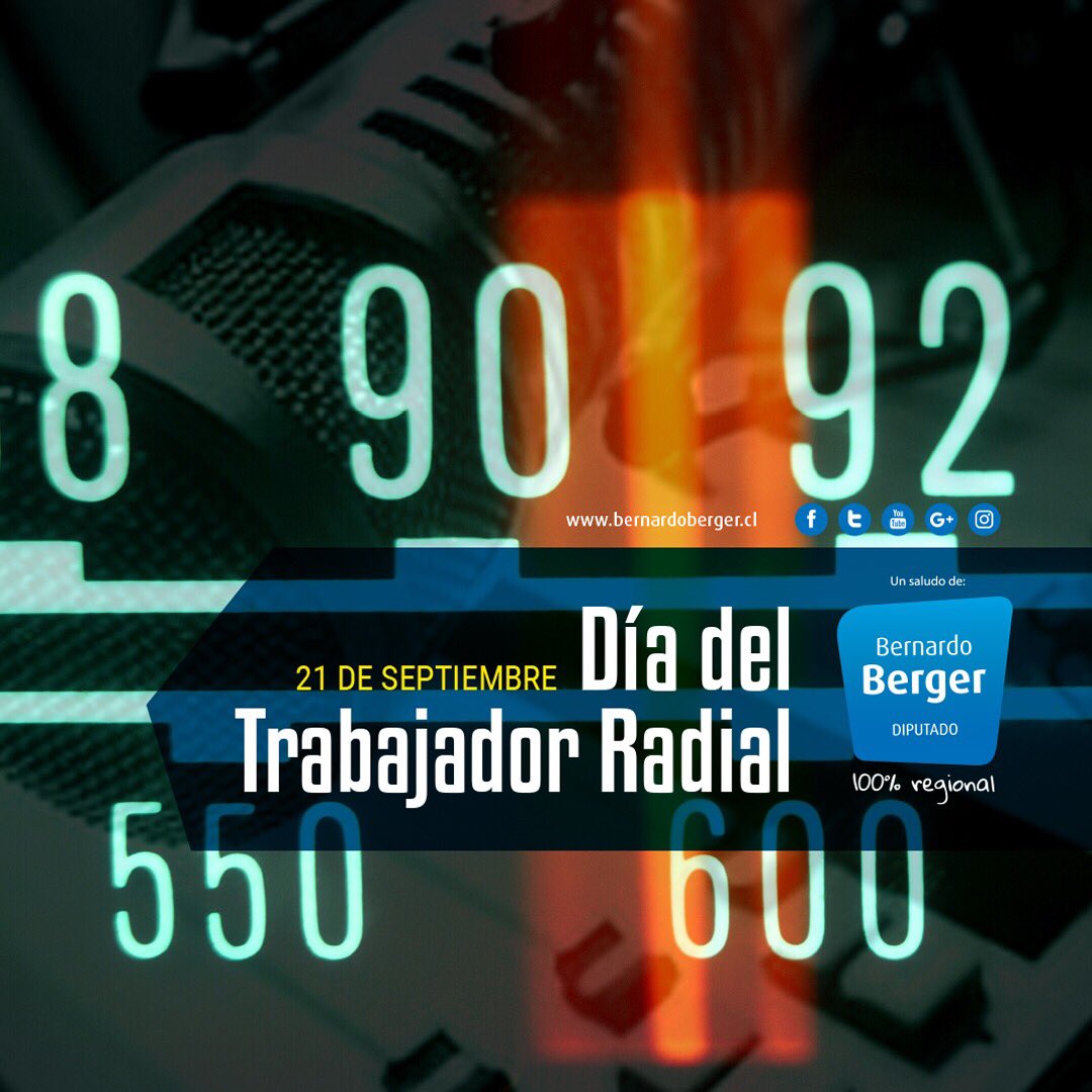 DiputadoBerger's tweet photo. En el #DiaDelTrabajadorRadial, quiero enviarles un afectuoso saludo y todo mi reconocimiento por la abnegada y gran labor que realizan a diario por informar, entretener y educar a la comunidad a través de las distintas radioemisoras de nuestra región. Felicidades!! 👏🏻👏🏻 https://t.co/V33nrUmEgO